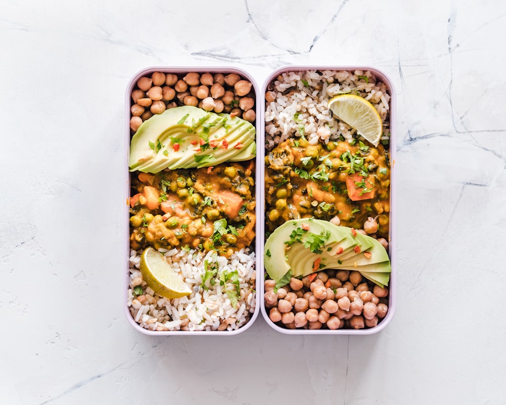 Buddha bowl with chickpeas, sweet potato, and tahini dressing